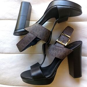 Michael Kors Elegant Black and Brown Women's Heels_7